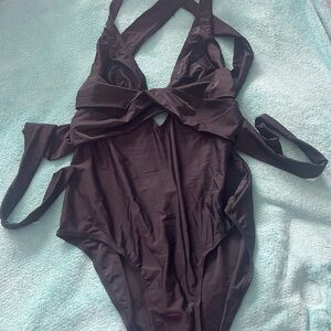 Kids Black One Piece Swimsuit